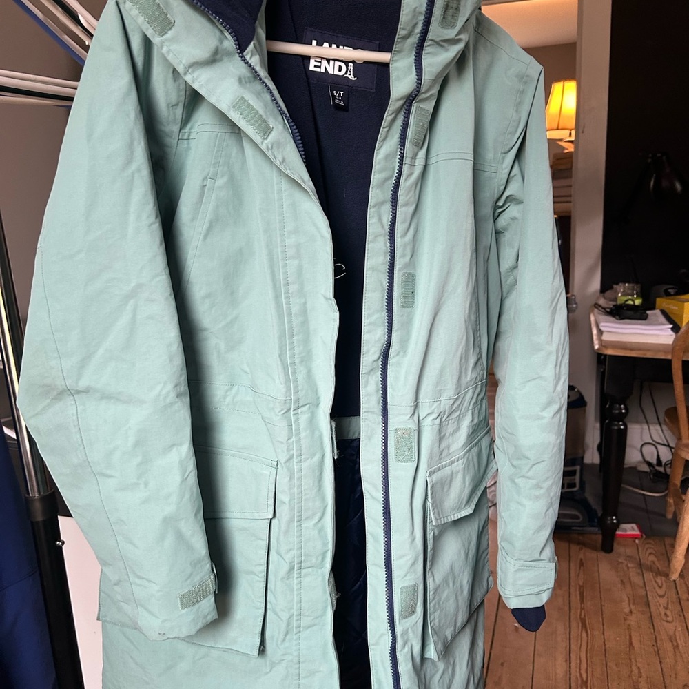 Lands' End Navy Fleece Jacket